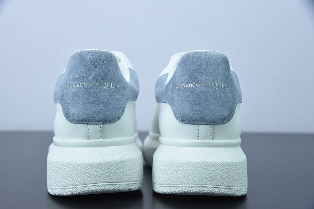 Alexander McQueen White/Sky Gray Suede