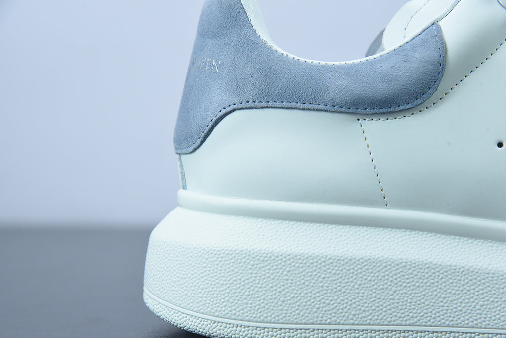 Alexander McQueen White/Sky Gray Suede