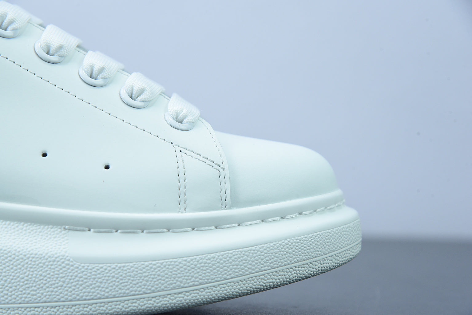 Alexander McQueen White/Black Leather