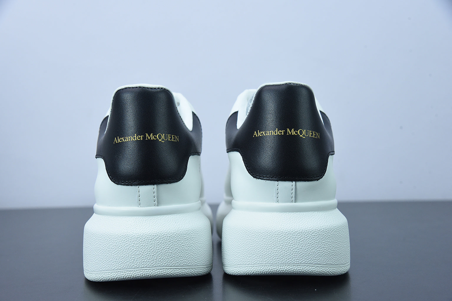 Alexander McQueen White/Black Leather