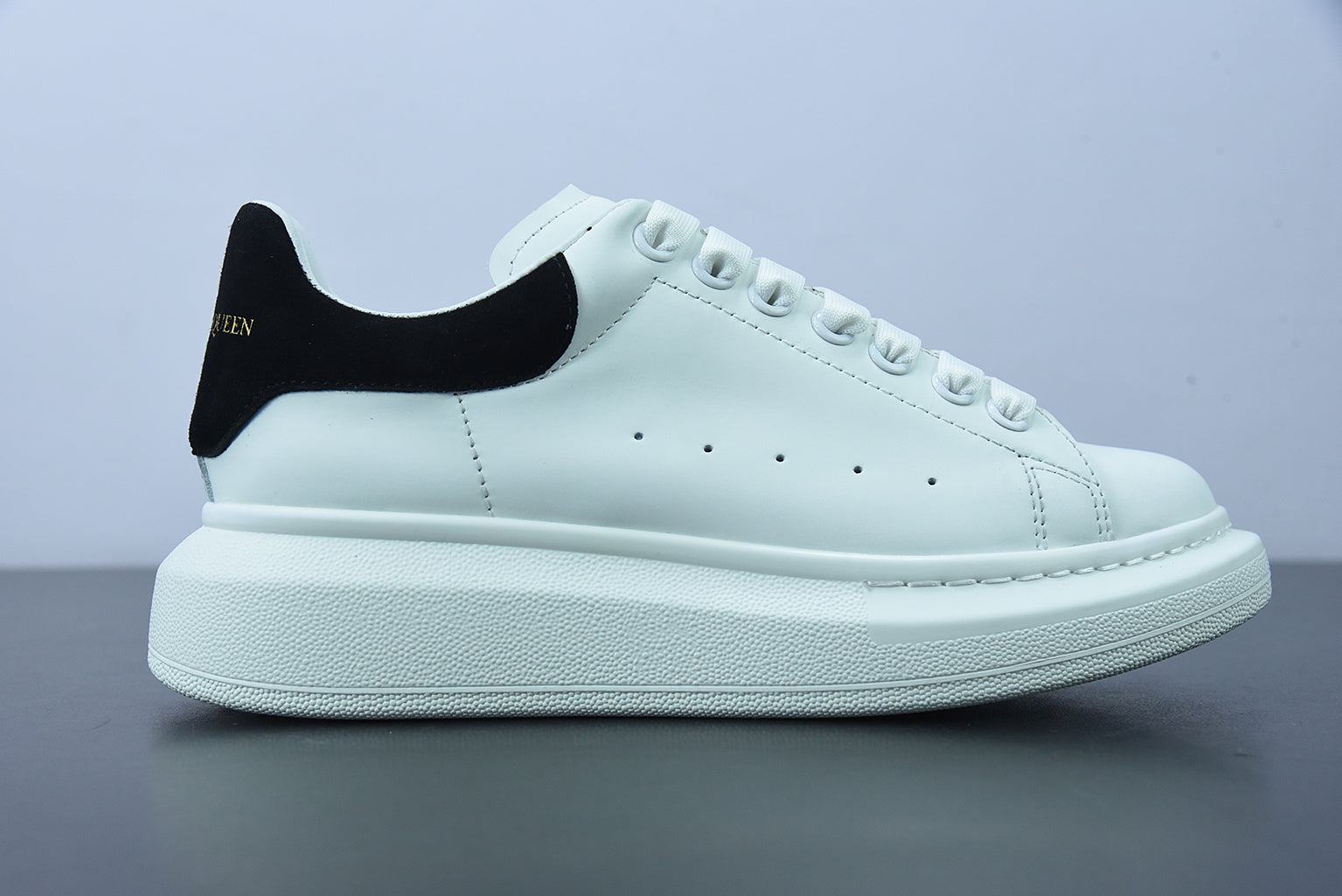 Alexander McQueen White/Black Suede