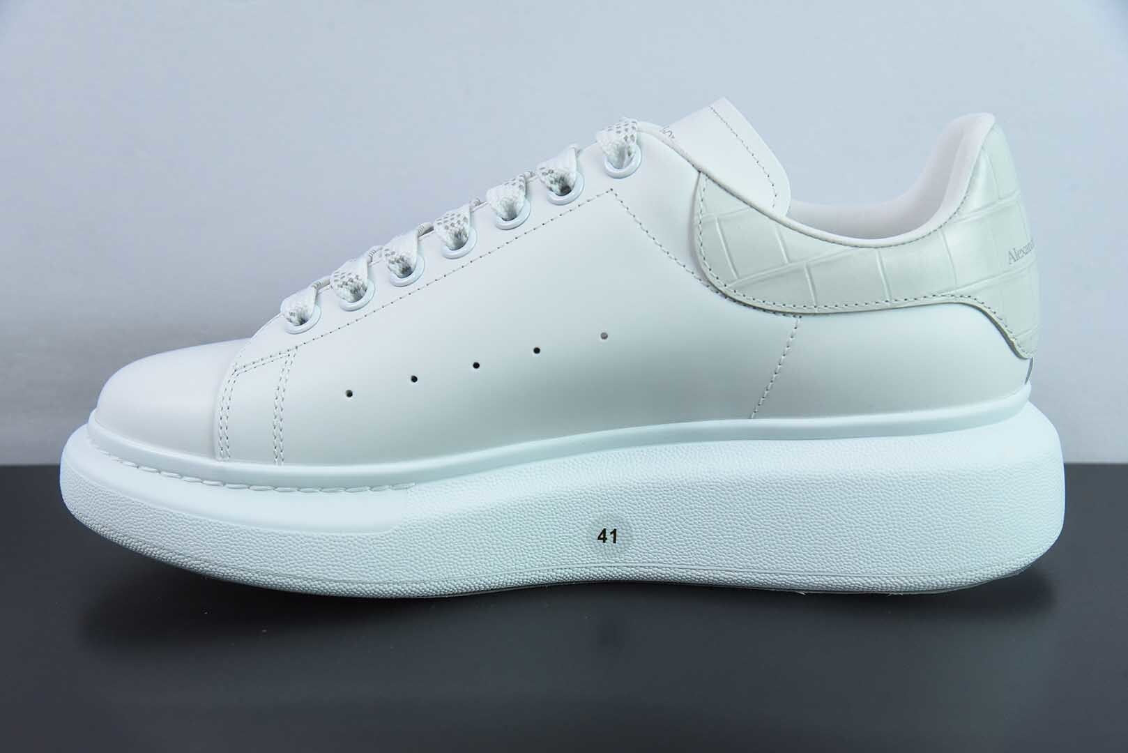 Alexander McQueen Light Gray Crocodile