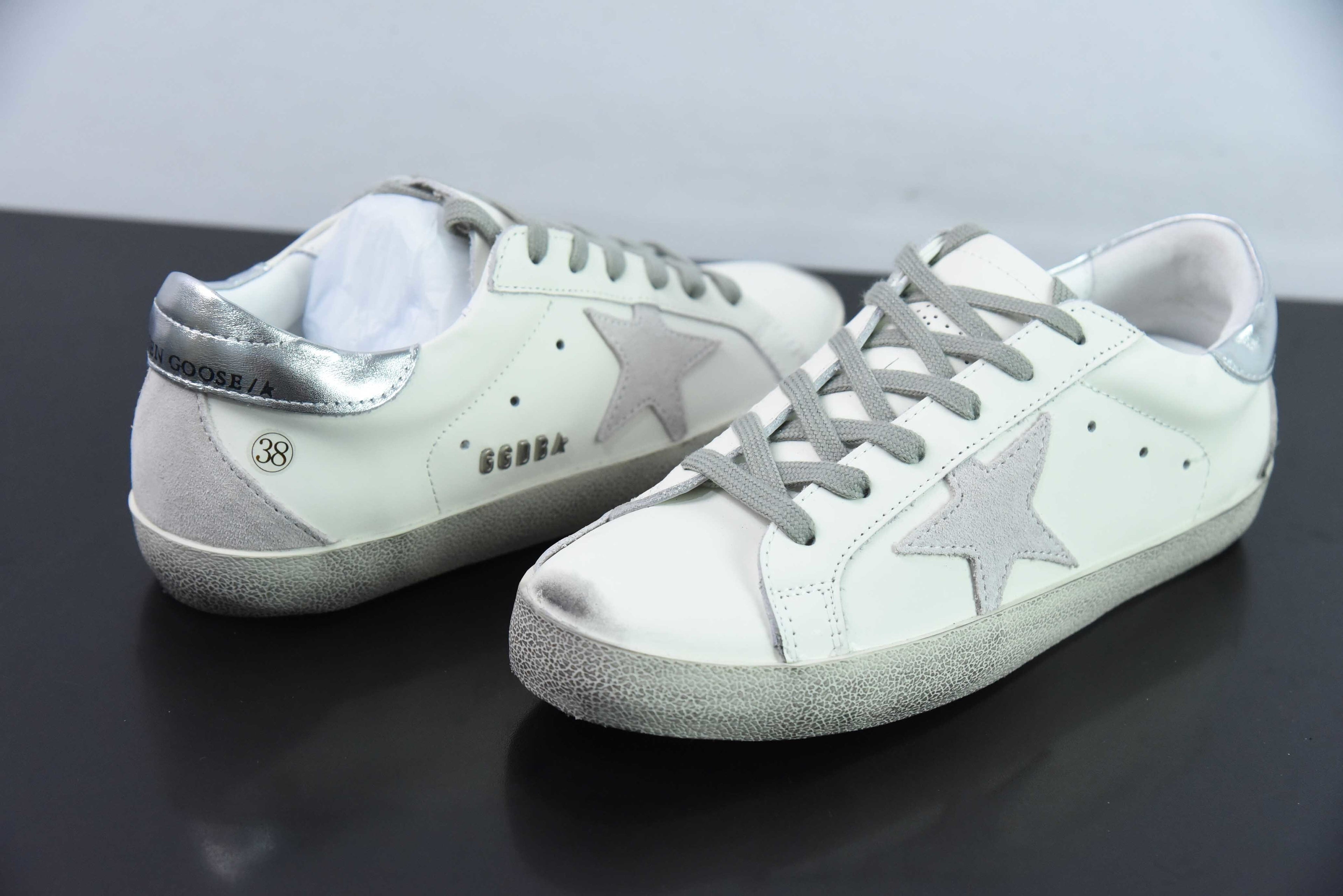 Golden Goose Super Star Silver Gray