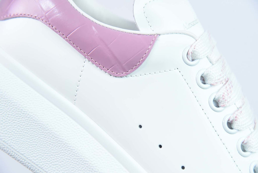 Alexander McQueen White/Pink Crocodile