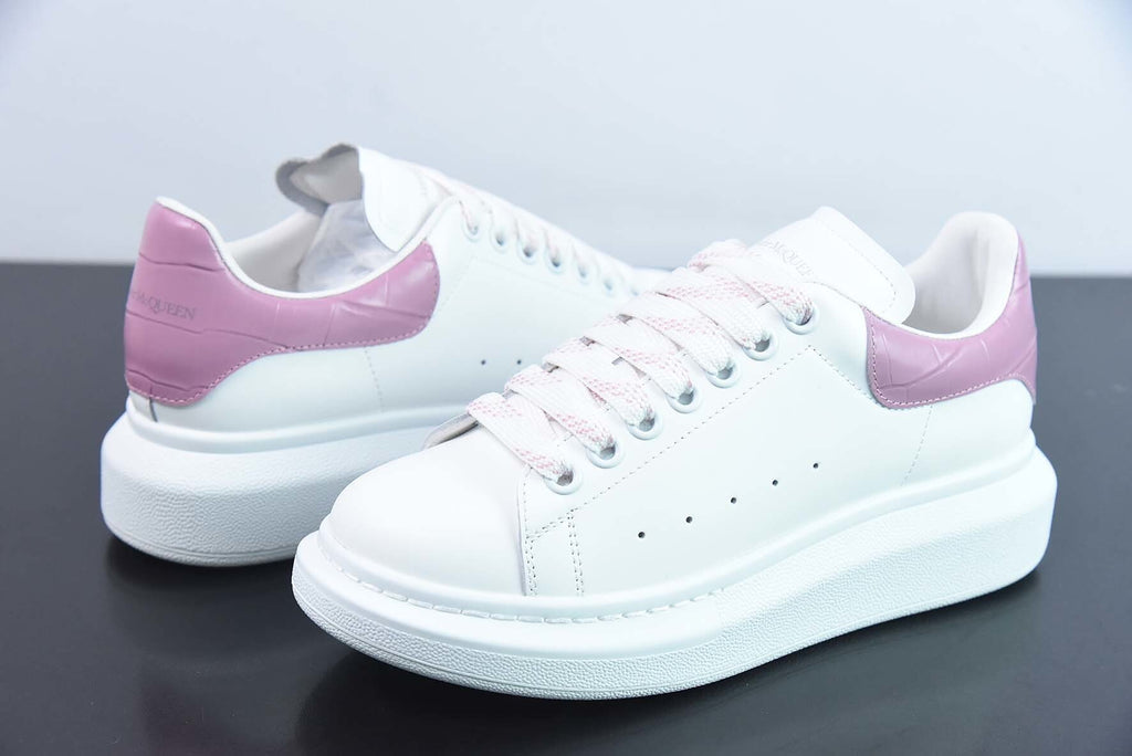 Alexander McQueen White/Pink Crocodile