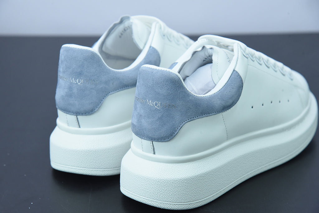 Alexander McQueen White/Sky Gray Suede
