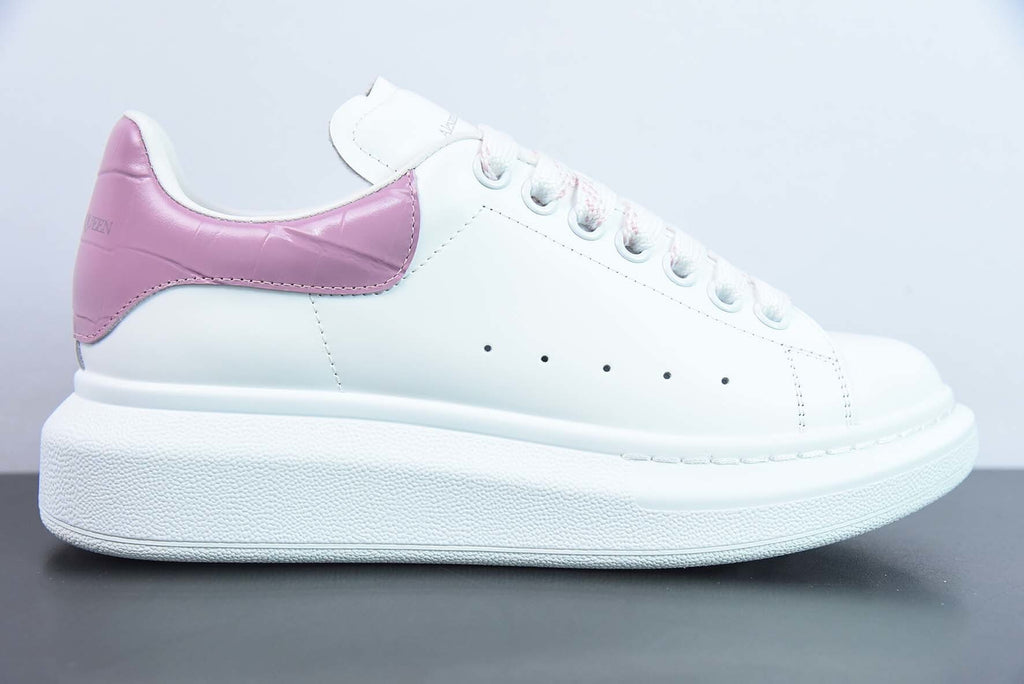 Alexander McQueen White/Pink Crocodile