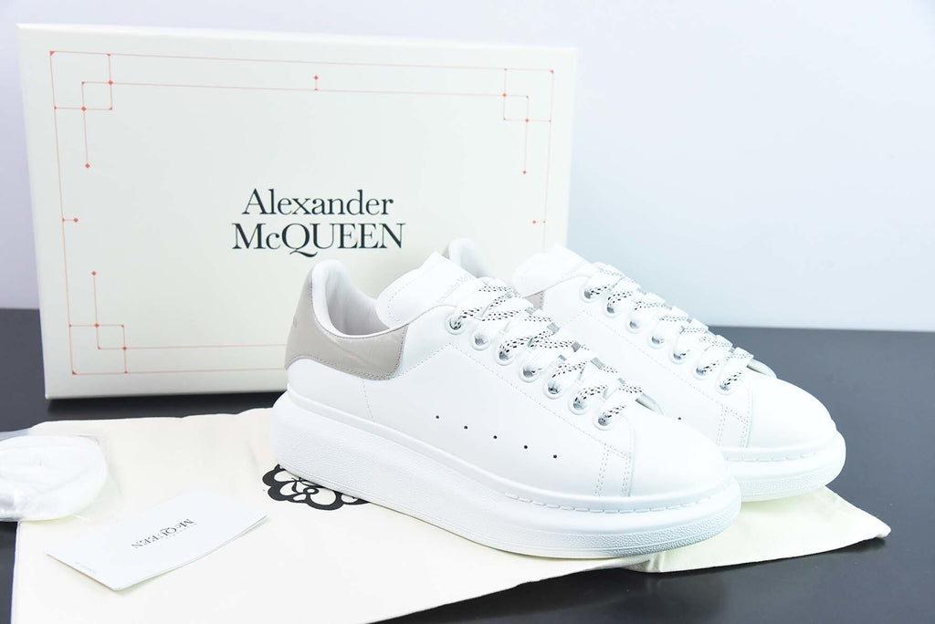 Alexander McQueen White/Beige Crocodile