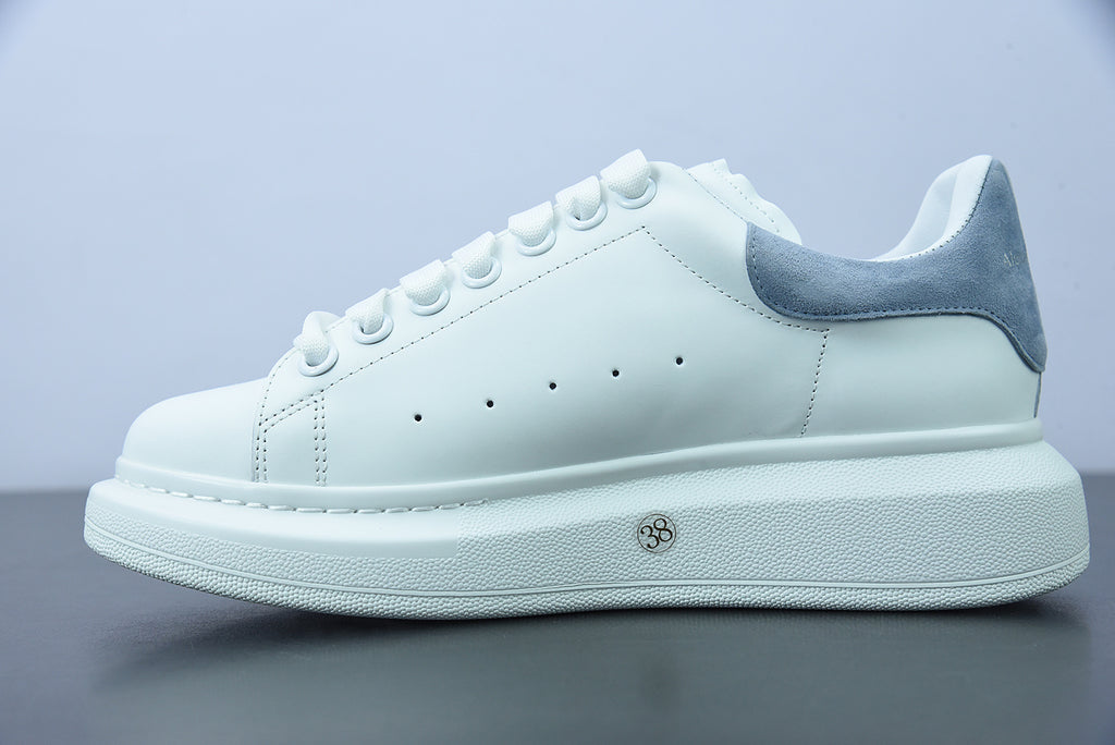 Alexander McQueen White/Sky Gray Suede