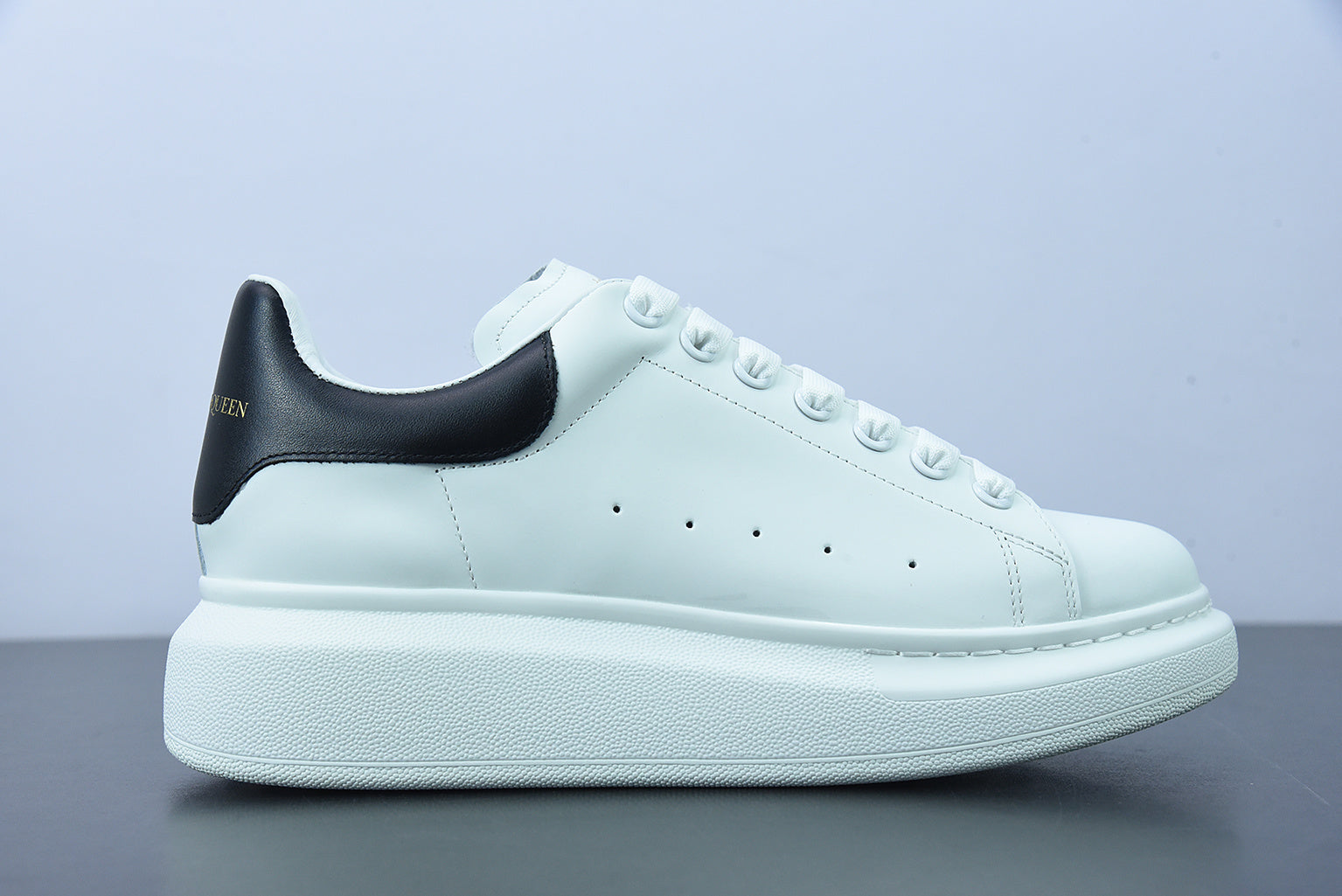 Alexander McQueen White/Black Leather