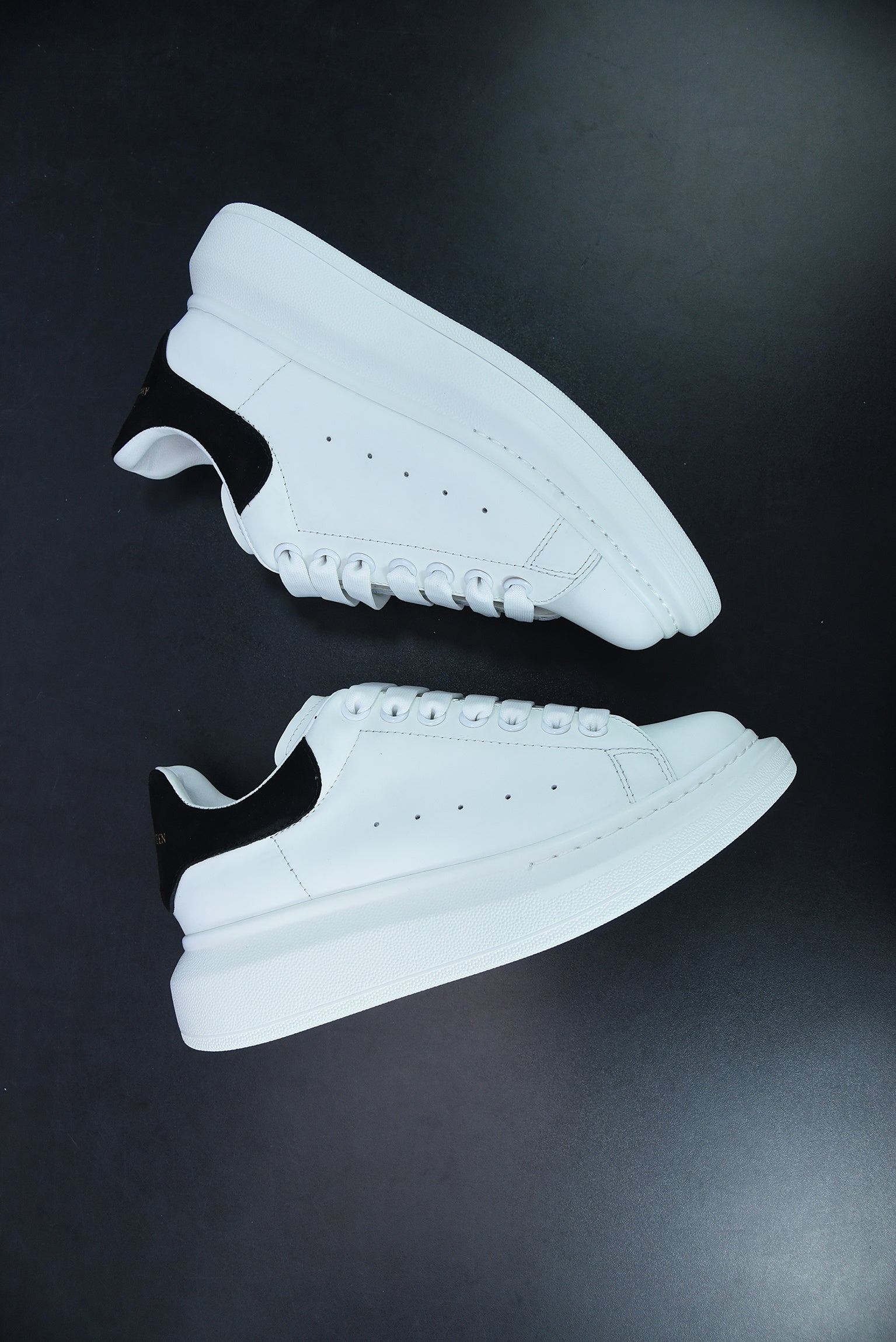 Alexander McQueen White/Black Suede