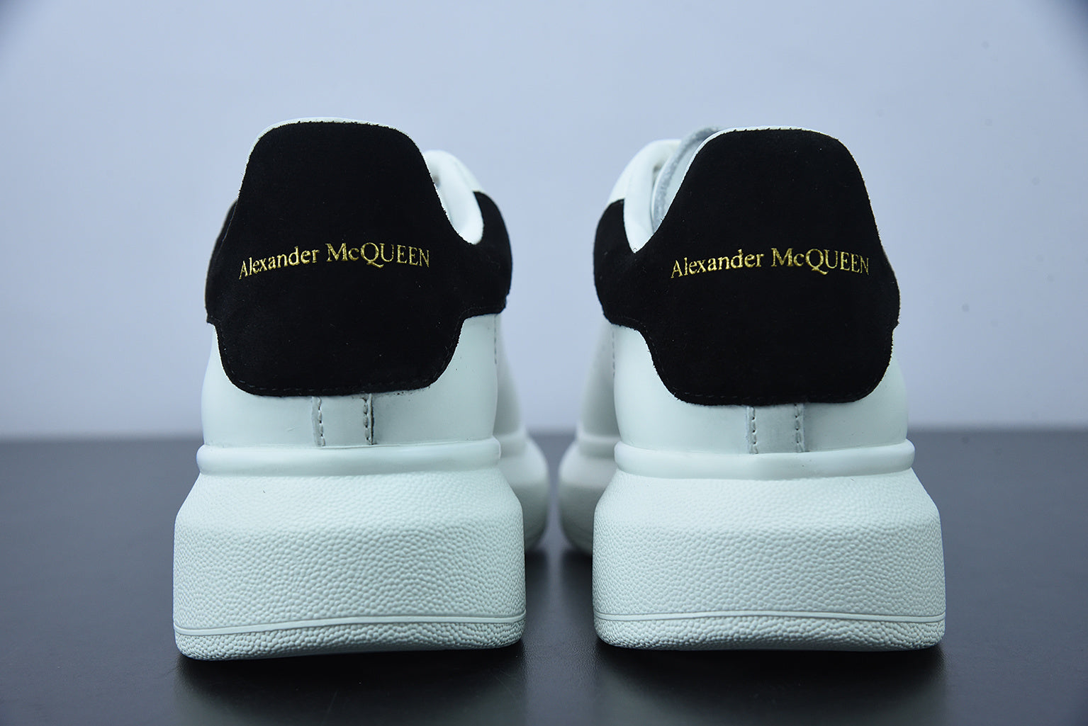 Alexander McQueen White/Black Suede