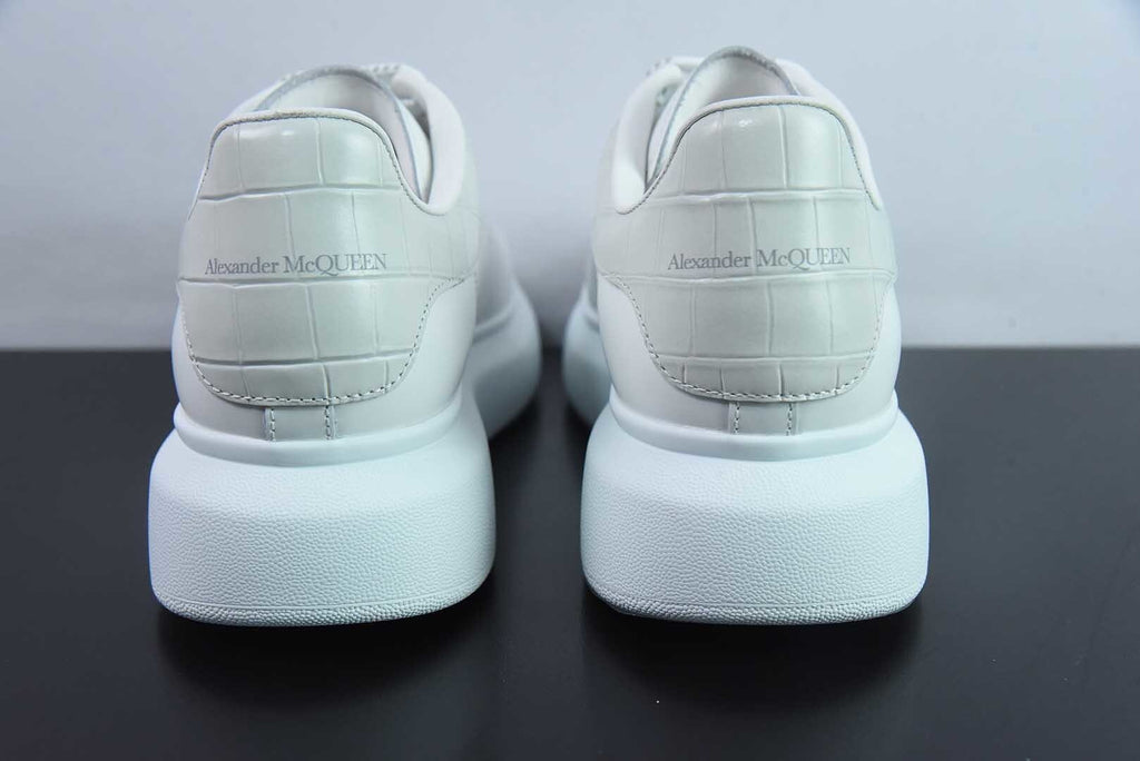 Alexander McQueen Light Gray Crocodile