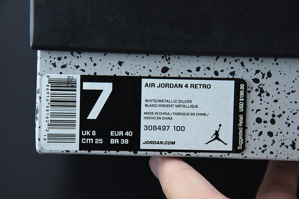 Jordan 4 Retro Metallic Silver