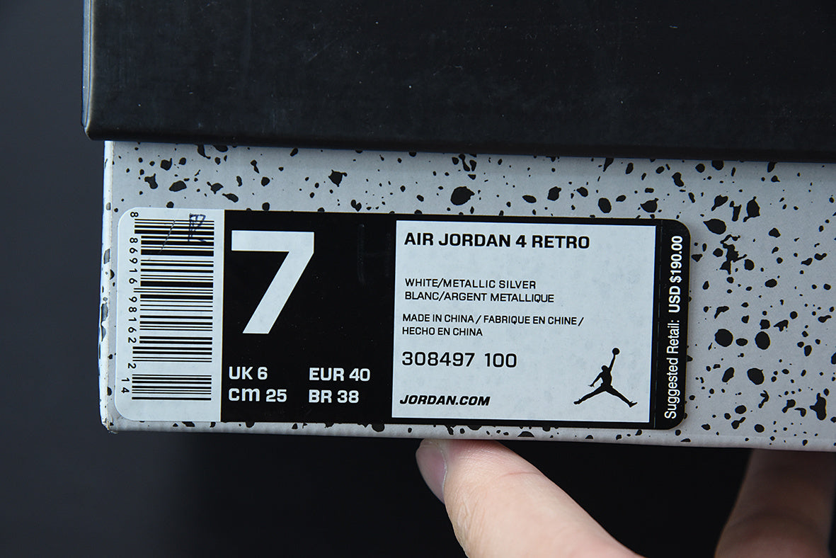 Jordan 4 Retro Metallic Silver