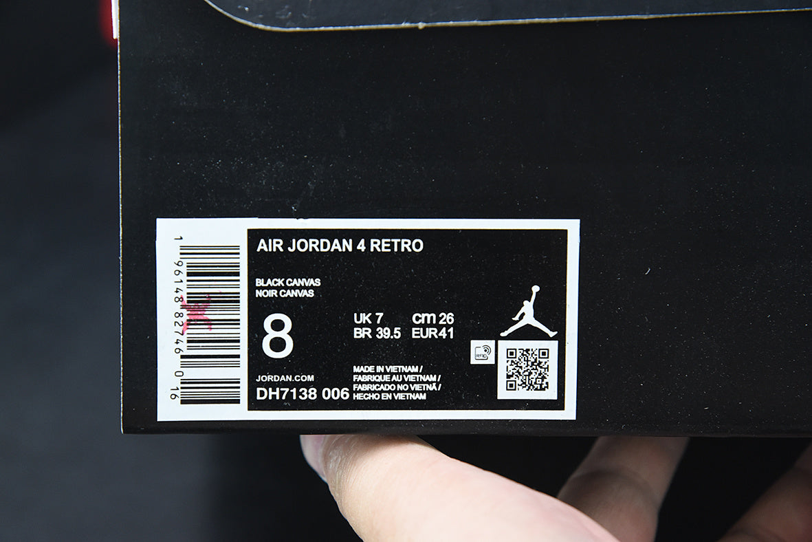Jordan 4 Retro Black Canvas