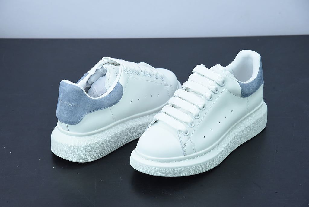 Alexander McQueen White/Sky Gray Suede