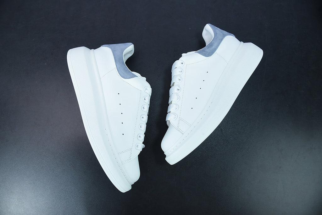 Alexander McQueen White/Sky Gray Suede