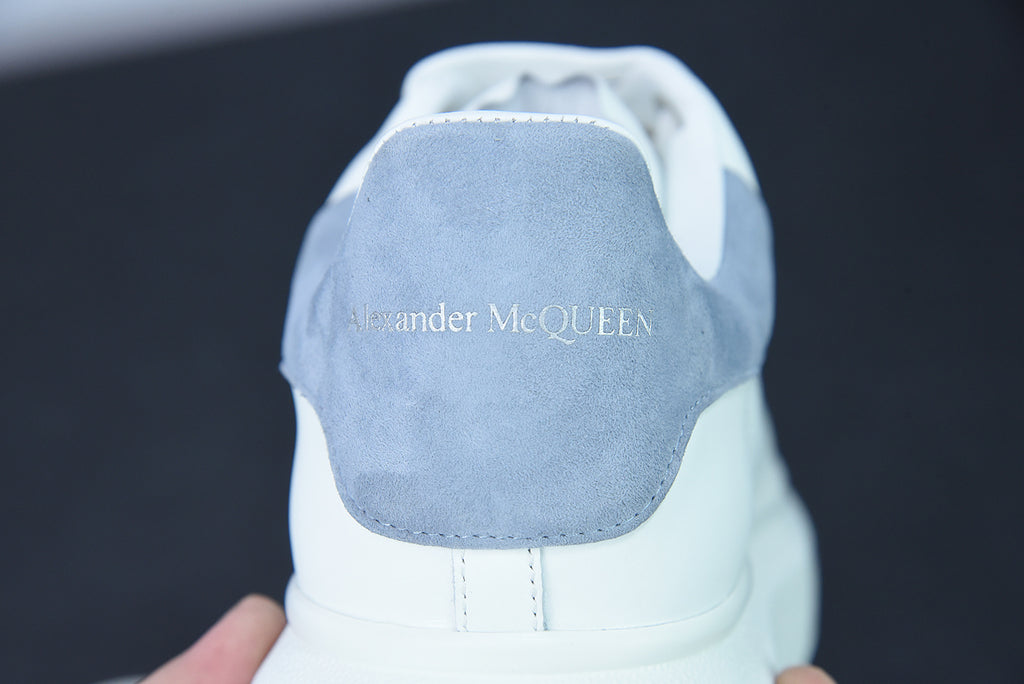 Alexander McQueen White/Sky Gray Suede