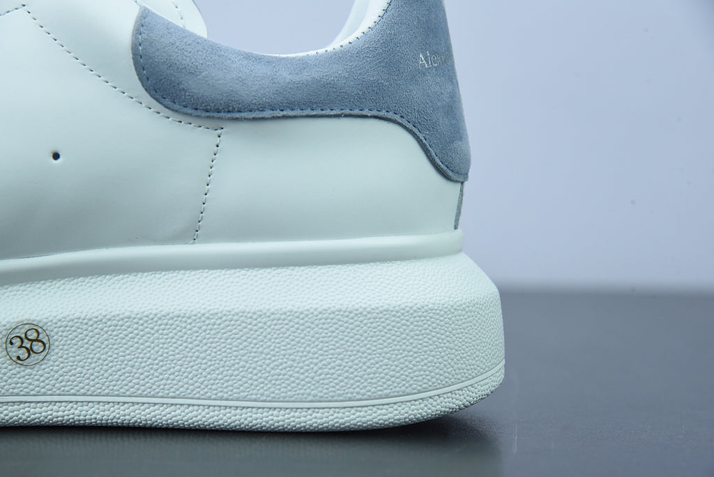 Alexander McQueen White/Sky Gray Suede