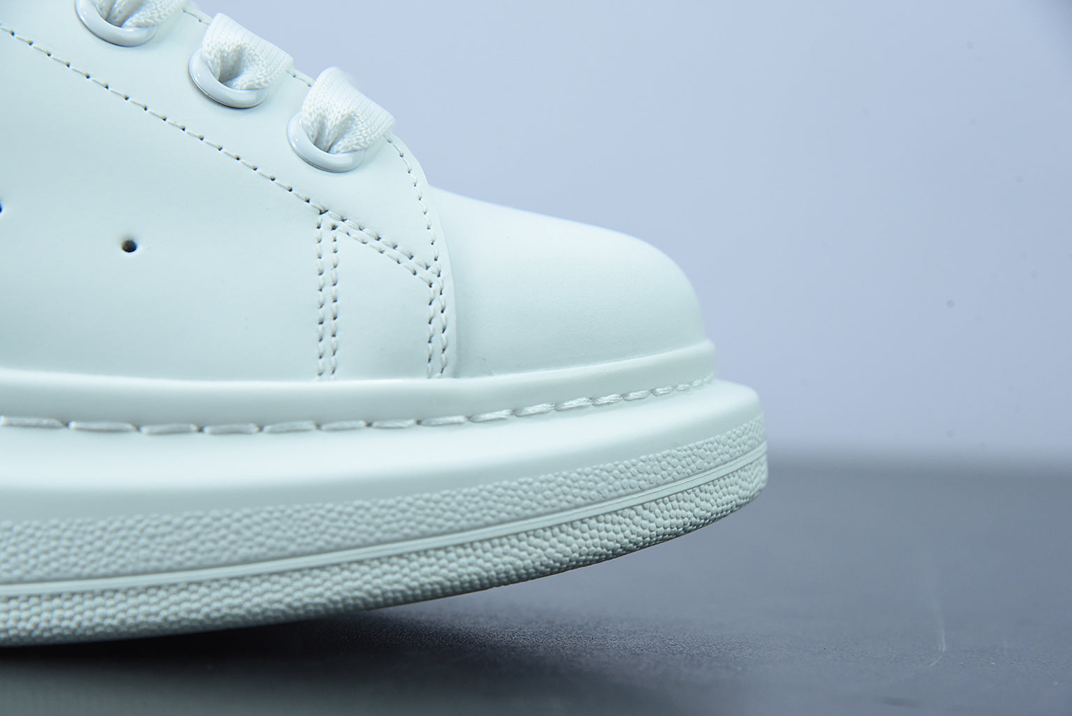 Alexander McQueen White/Sky Gray Suede