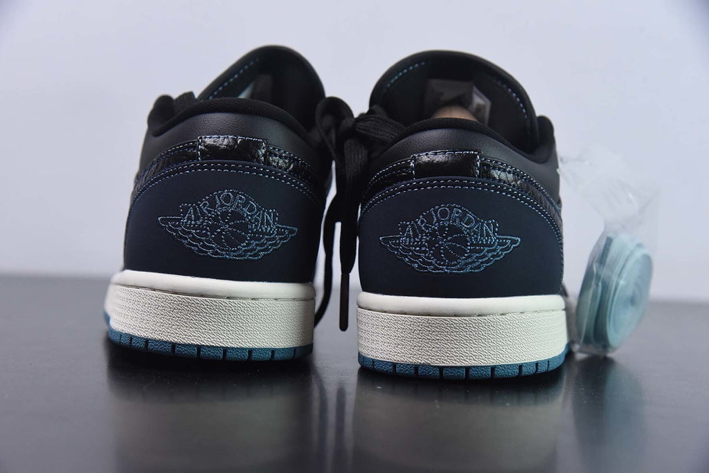 Jordan 1 Low Dark Obsidian Snakeskin