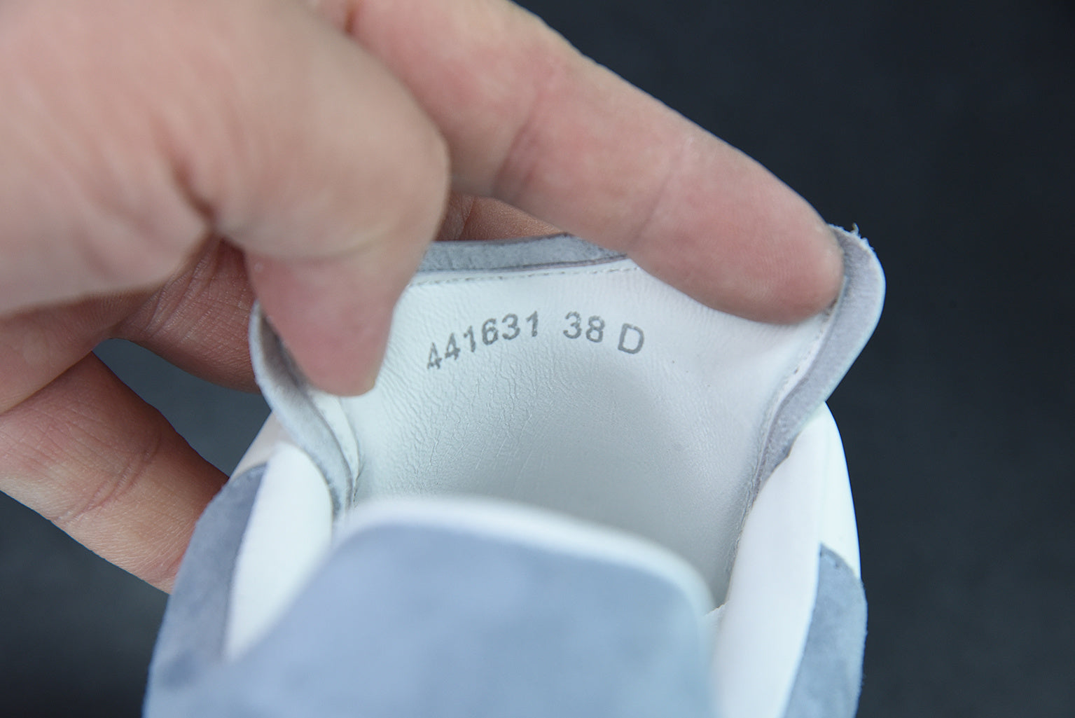 Alexander McQueen White/Sky Gray Suede