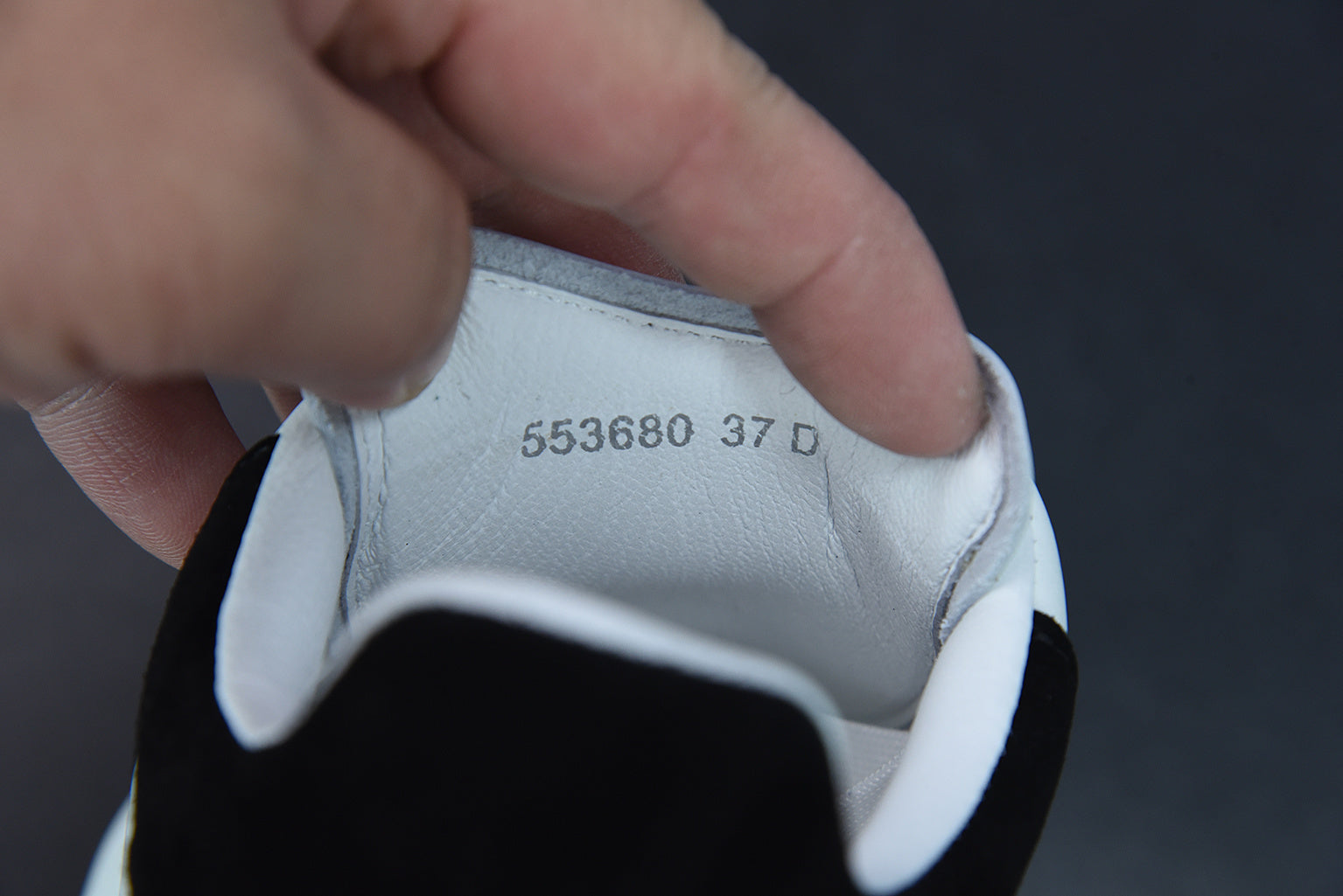 Alexander McQueen White/Black Suede