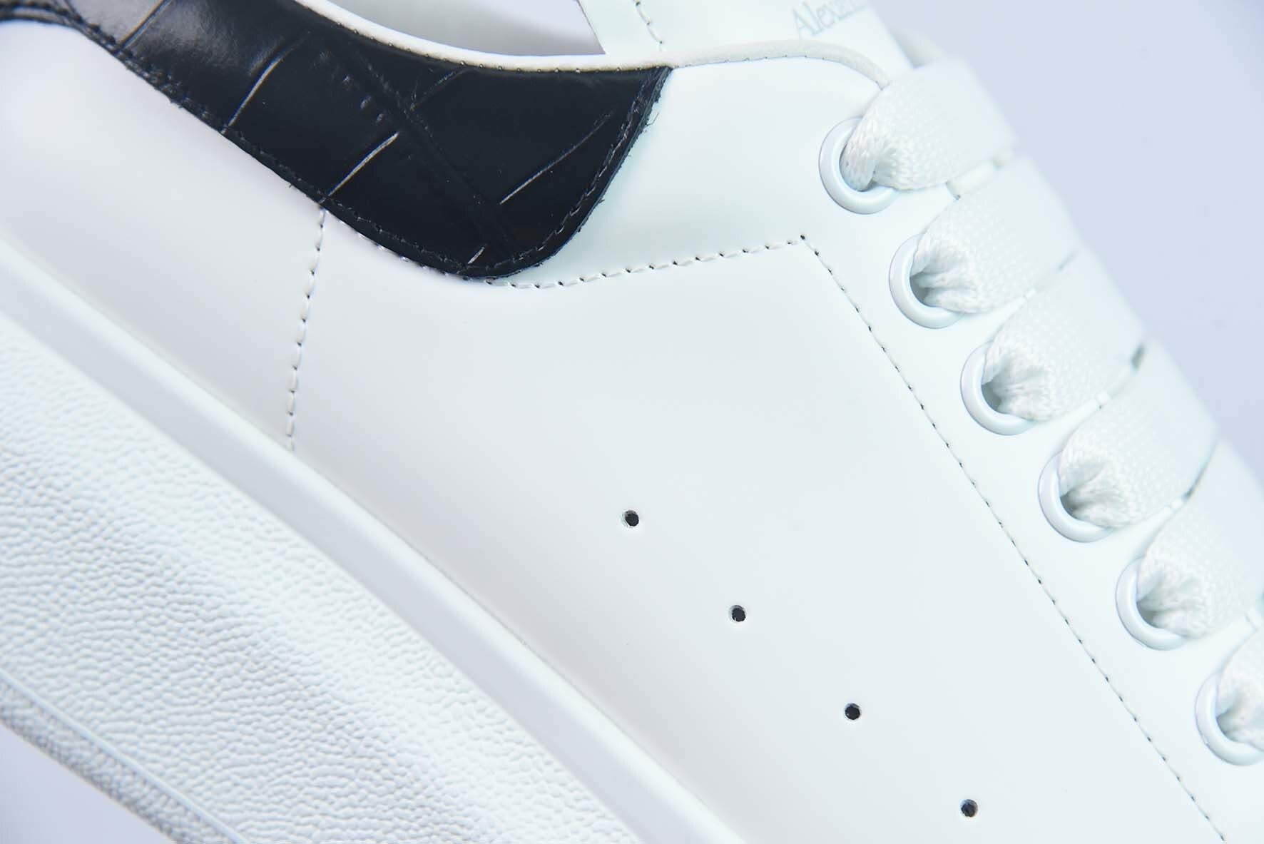 Alexander McQueen White/Black Crocodile