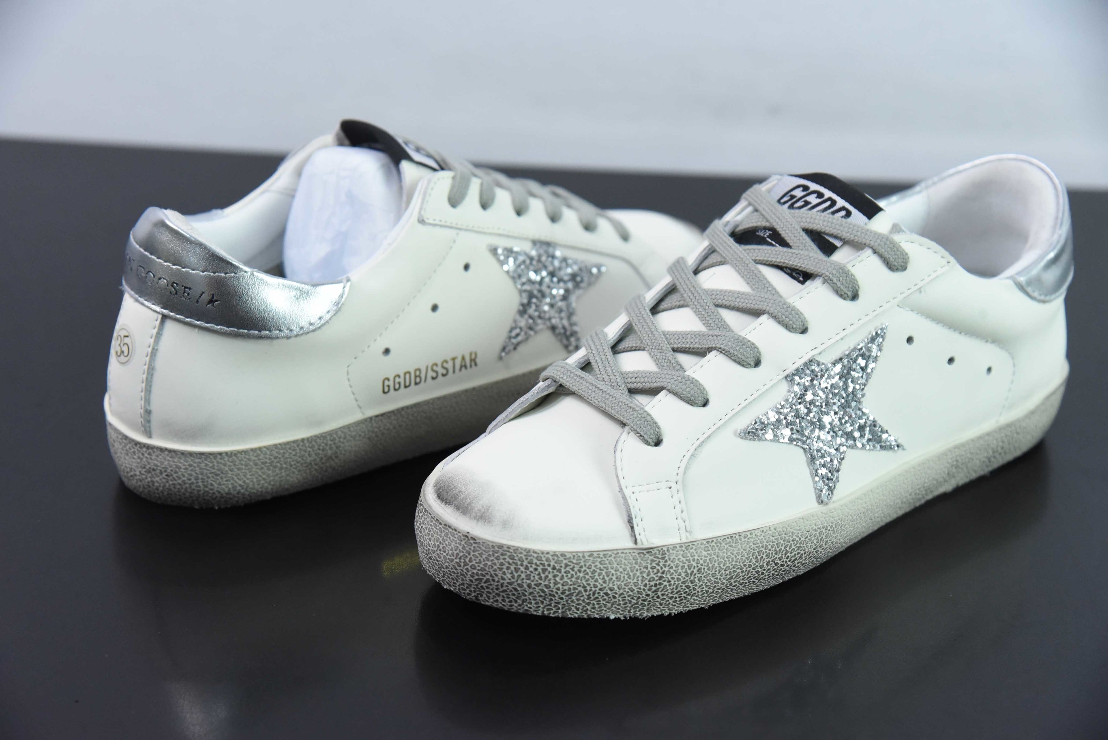 Golden Goose Super Star Black Silver