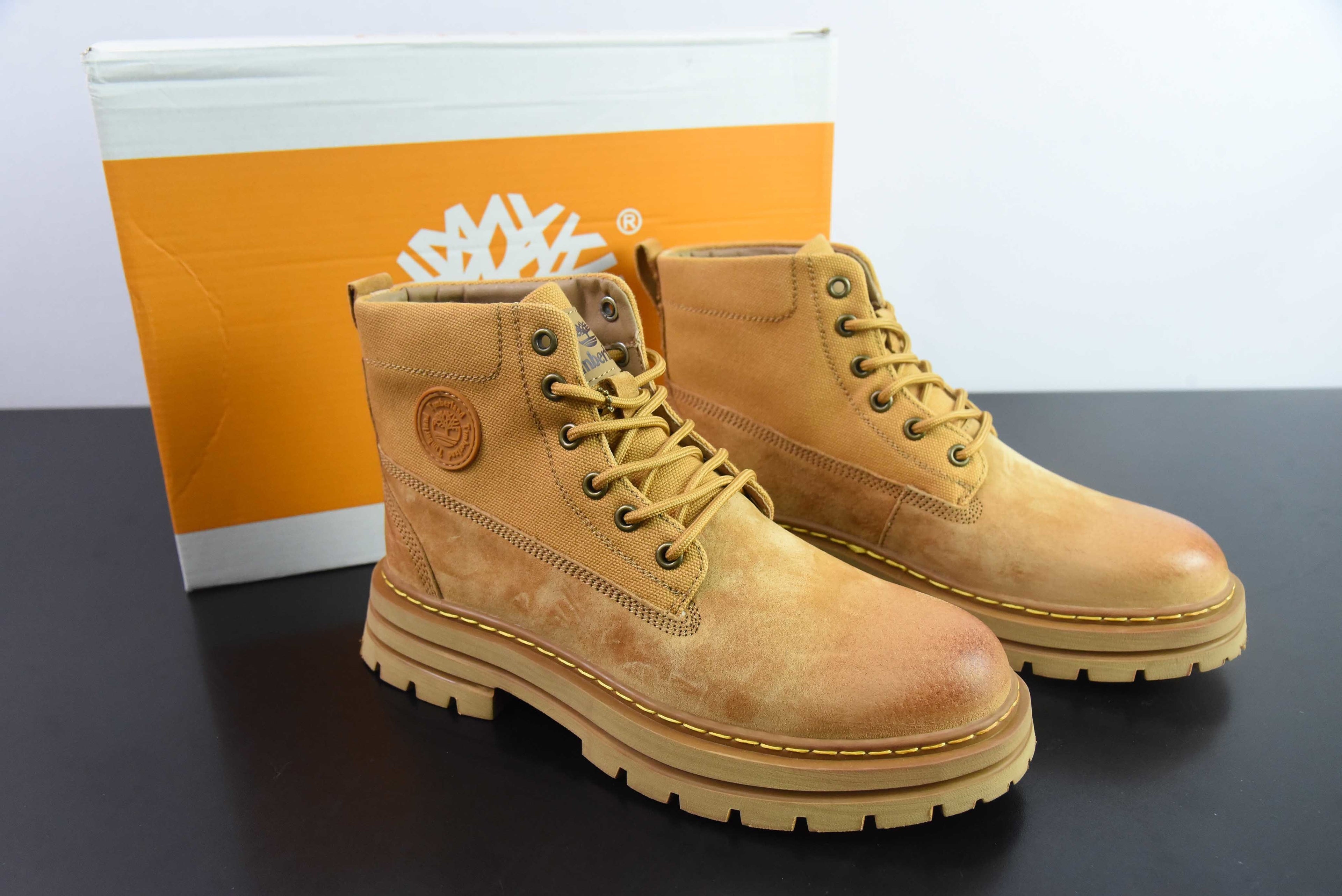 Timberland Camel Leather Boots