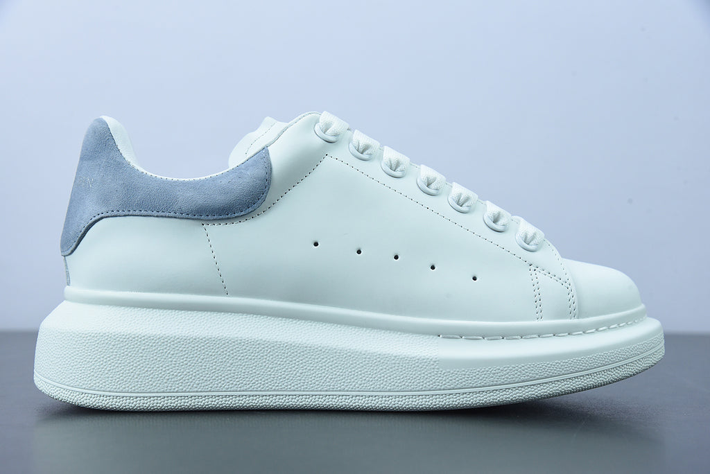 Alexander McQueen White/Sky Gray Suede