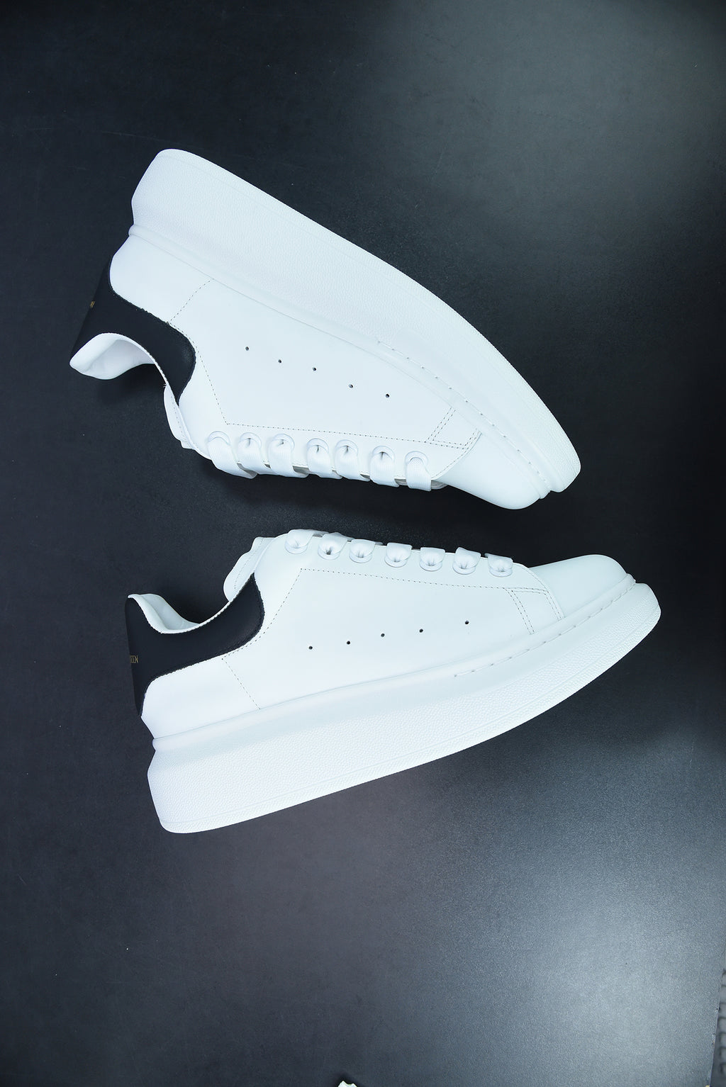 Alexander McQueen White/Black Leather