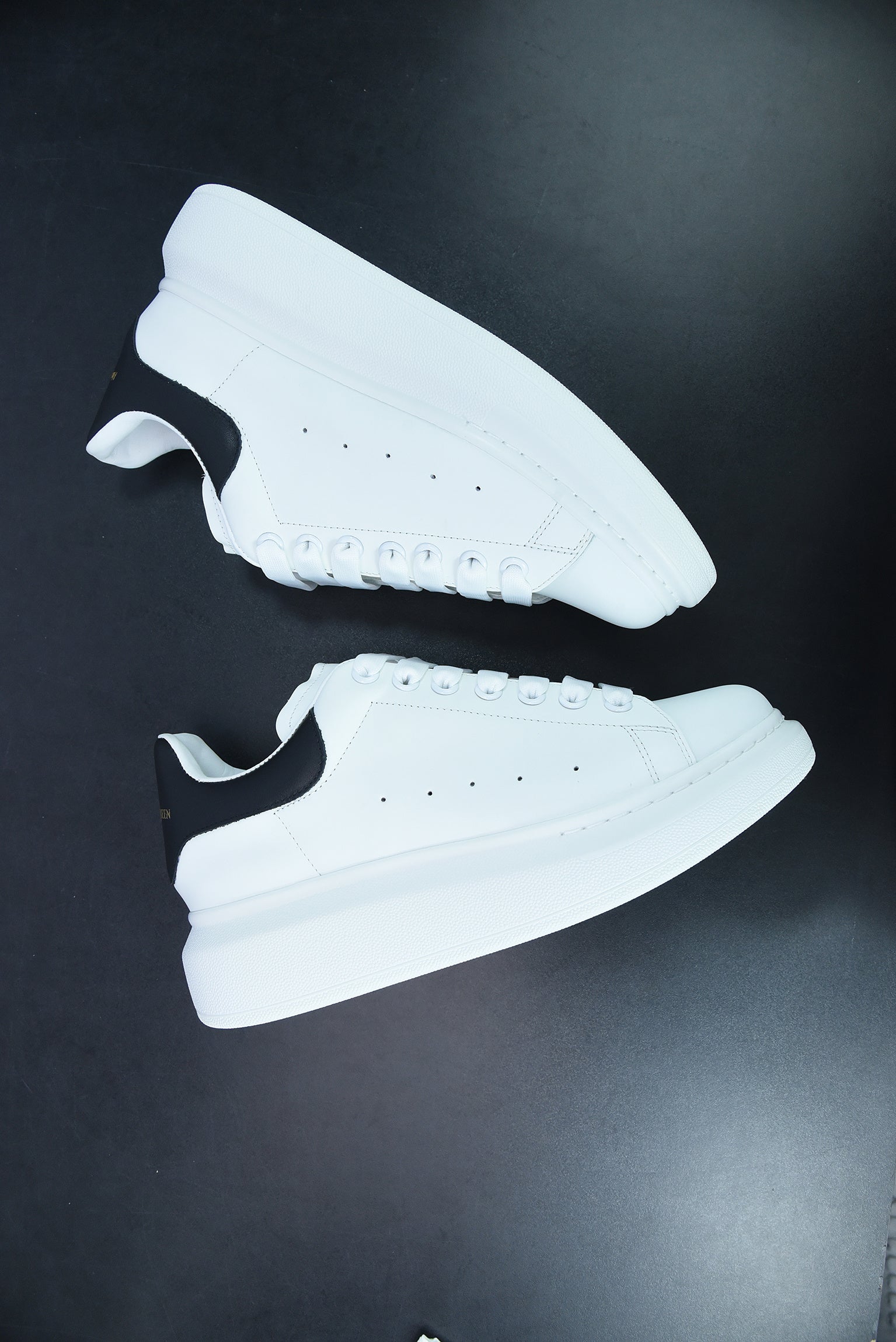 Alexander McQueen White/Black Leather