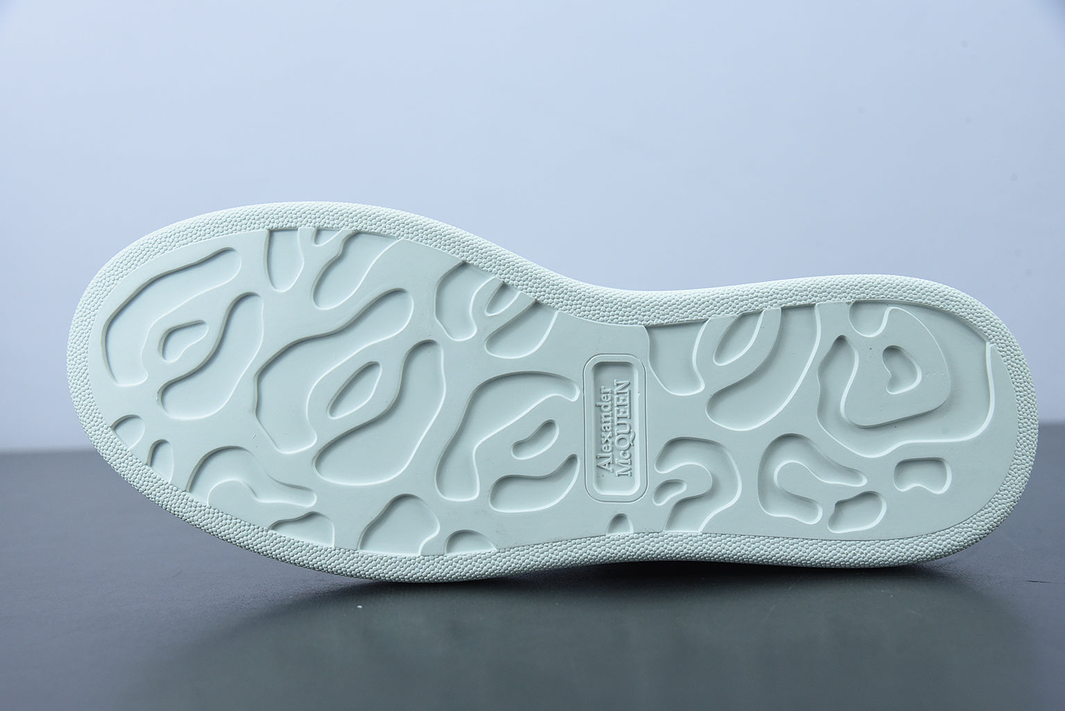 Alexander McQueen White/Sky Gray Suede