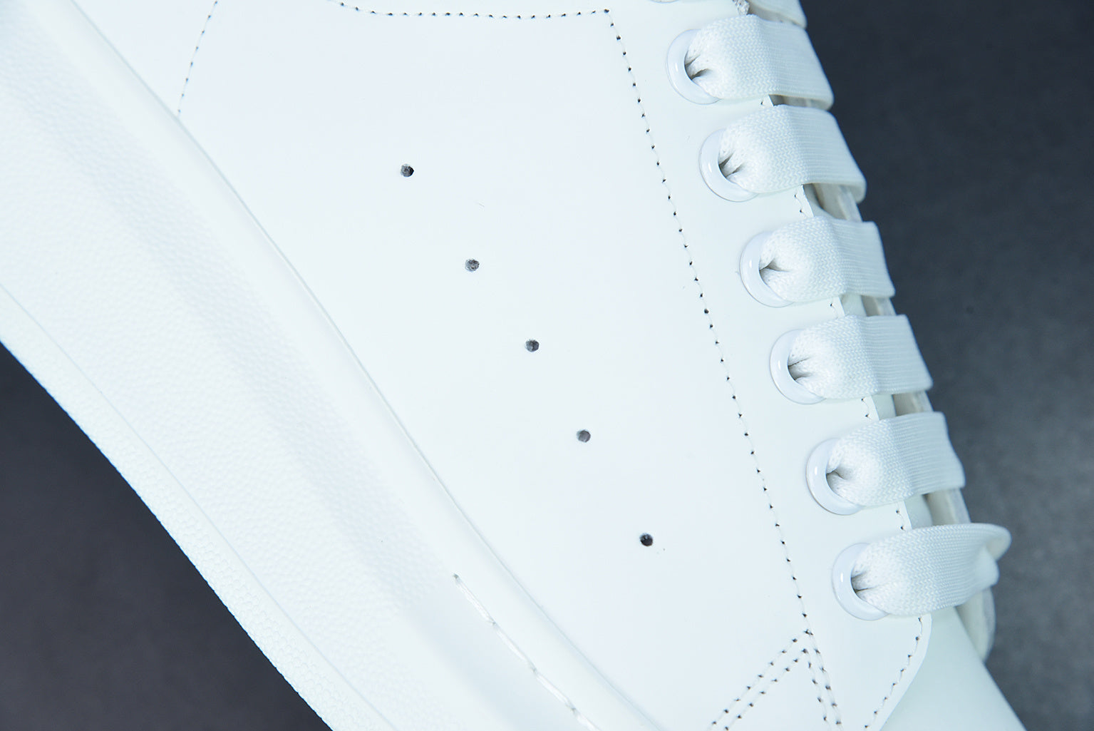 Alexander McQueen White/Sky Gray Suede