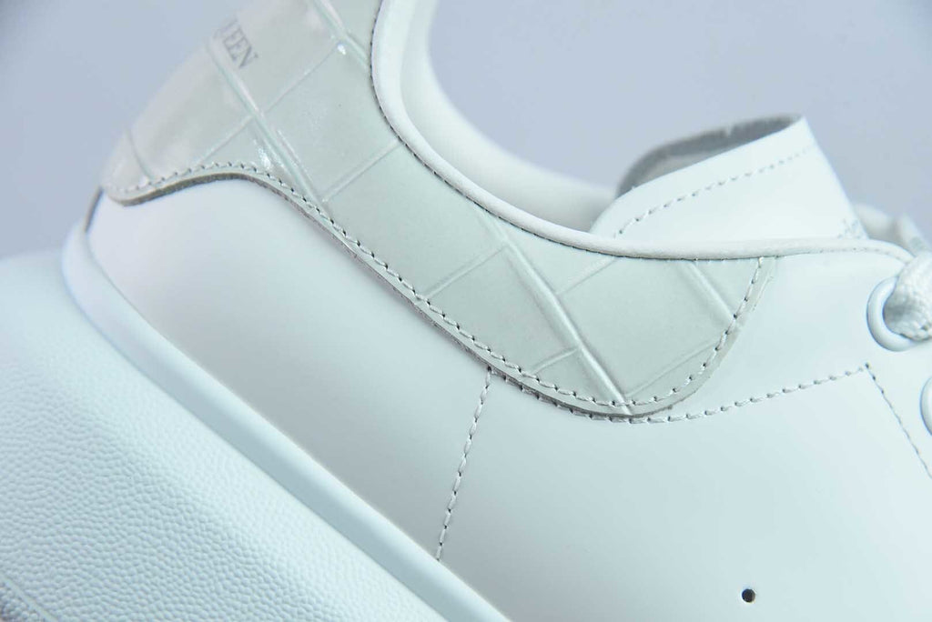 Alexander McQueen Light Gray Crocodile