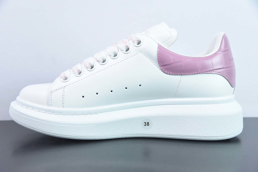 Alexander McQueen White/Pink Crocodile