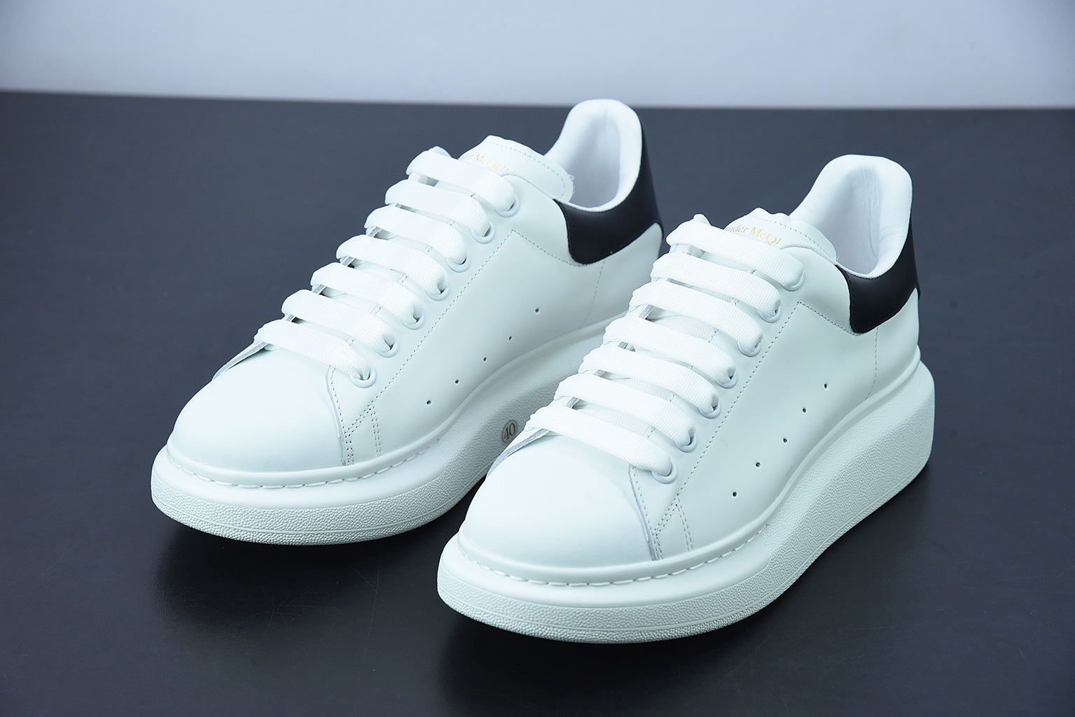 Alexander McQueen White/Black Leather