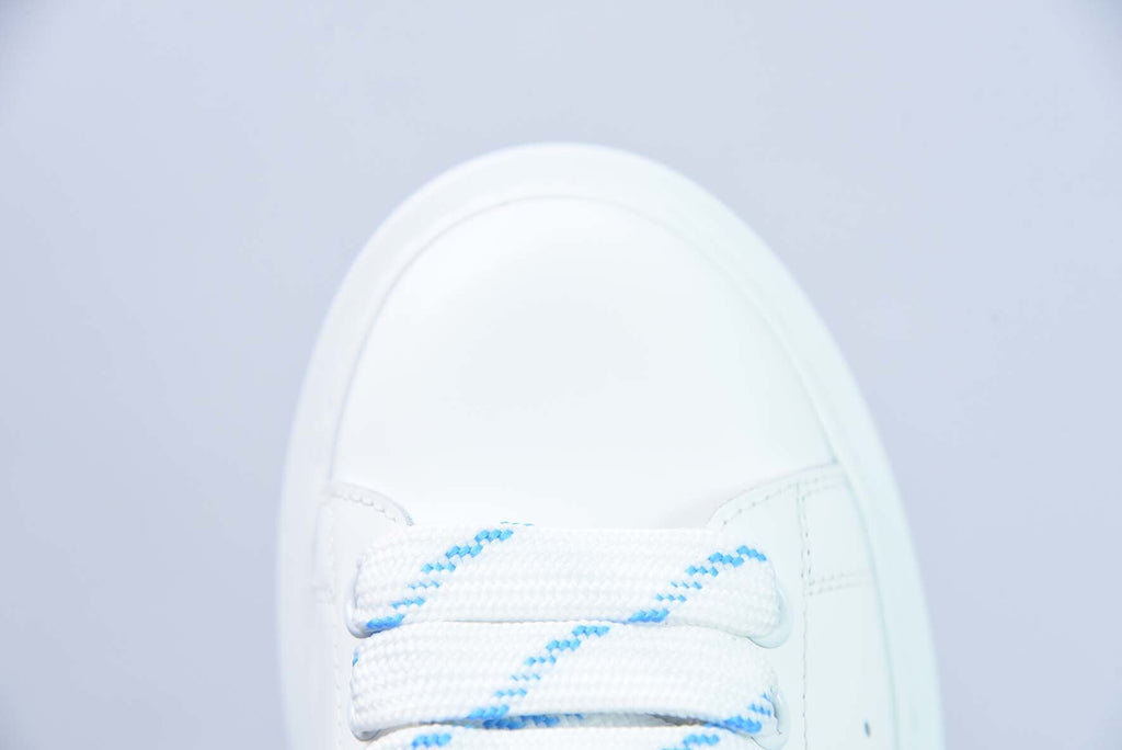 Alexander McQueen White/Sky Blue Crocodile
