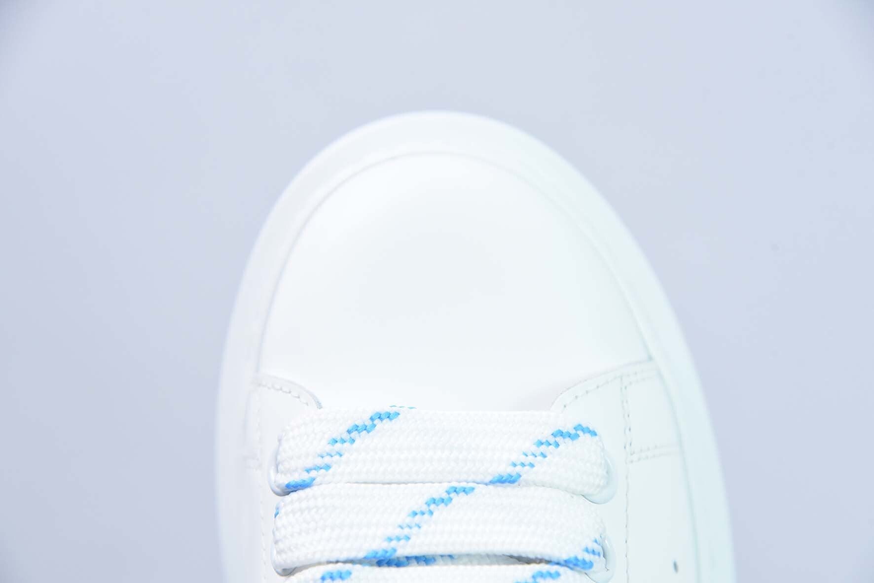 Alexander McQueen White/Sky Blue Crocodile
