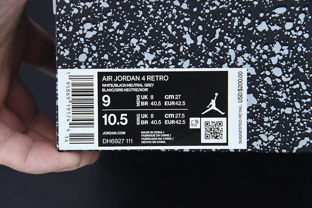 Jordan 4 Retro Black and White